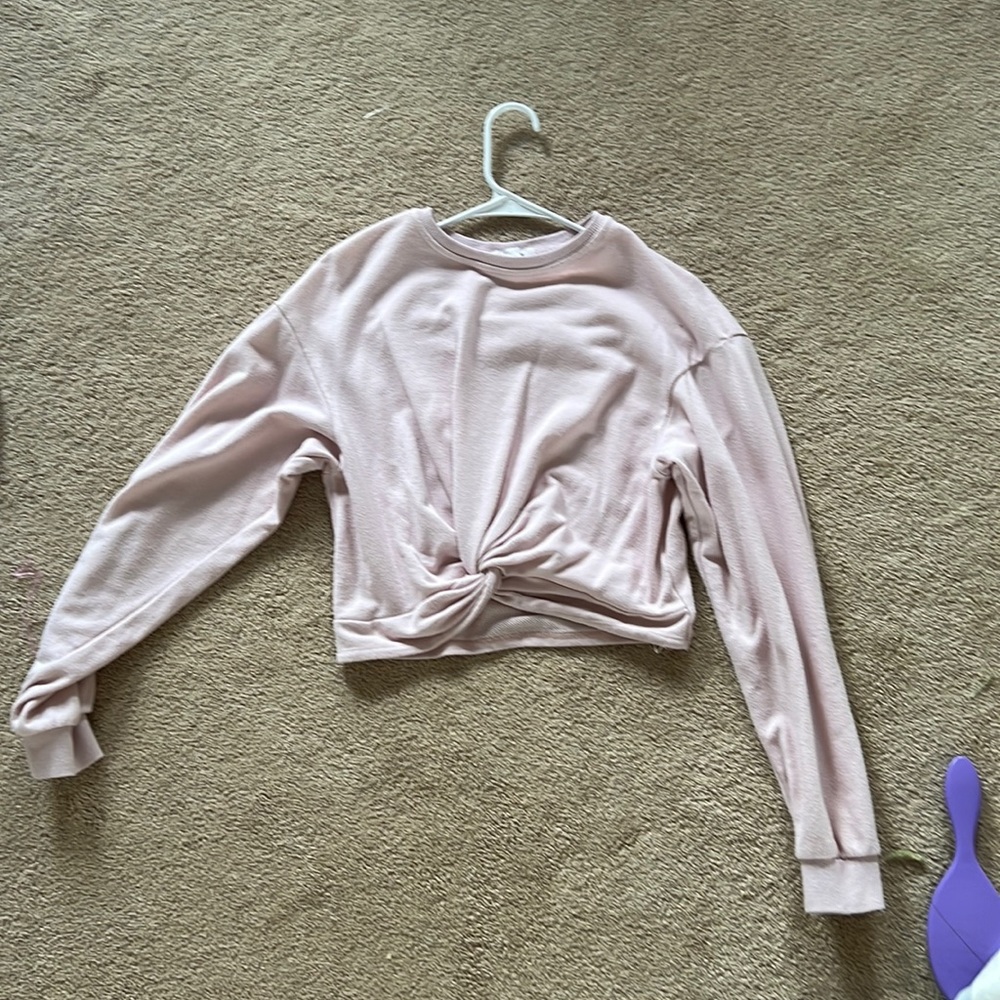 garage long sleeve pink shirt